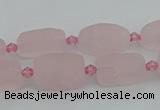 CRQ232 15.5 inches 9*16mm oval rose quartz beads wholesale