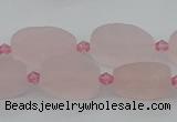 CRQ233 15.5 inches 11*18mm oval rose quartz beads wholesale