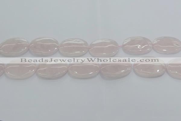 CRQ236 15.5 inches 18*25mm oval rose quartz beads wholesale