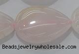 CRQ242 15.5 inches 22*30mm flat teardrop rose quartz beads