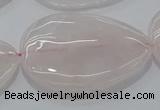 CRQ243 15.5 inches 30*40mm flat teardrop rose quartz beads