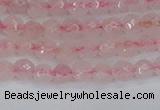 CRQ280 15.5 inches 4mm faceted round rose quartz beads wholesale