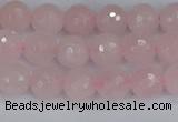 CRQ281 15.5 inches 6mm faceted round rose quartz beads wholesale