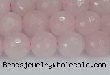 CRQ283 15.5 inches 10mm faceted round rose quartz beads wholesale