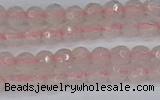 CRQ288 15.5 inches 4mm faceted round rose quartz gemstone beads