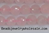 CRQ290 15.5 inches 8mm faceted round rose quartz gemstone beads