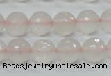 CRQ35 15.5 inches 12mm faceted round natural rose quartz beads