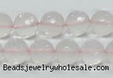 CRQ36 15.5 inches 14mm faceted round natural rose quartz beads