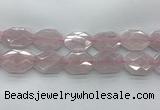 CRQ428 30*38mm - 30*40mm faceted octagonal rose quartz beads