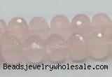 CRQ49 15.5 inches 10*14mm faceted rondelle natural rose quartz beads