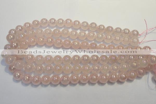 CRQ504 15.5 inches 12mm round AB-color rose quartz beads