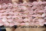 CRQ552 15.5 inches 12mm faceted coin rose quartz beads wholesale