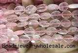 CRQ557 15.5 inches 10*14mm faceted oval rose quartz beads wholesale