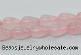 CRQ61 15.5 inches 8*10mm teardrop natural rose quartz beads wholesale