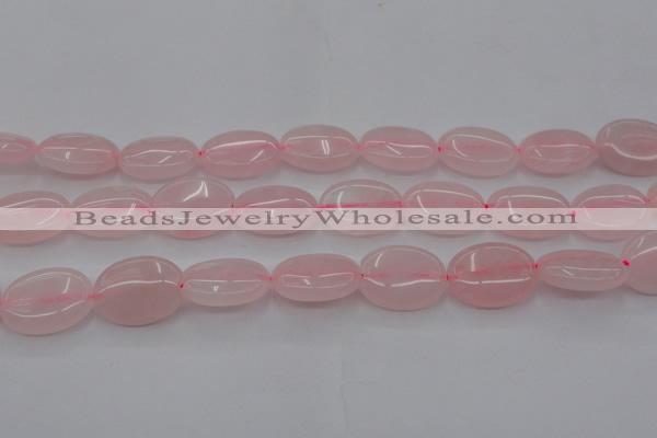 CRQ611 15.5 inches 13*18mm oval rose quartz beads wholesale