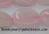 CRQ613 15.5 inches 18*25mm oval rose quartz beads wholesale