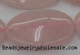 CRQ616 15.5 inches 25*35mm oval rose quartz beads wholesale