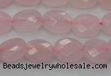 CRQ618 15.5 inches 8*10mm faceted oval rose quartz beads wholesale