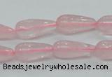 CRQ62 15.5 inches 8*20mm teardrop natural rose quartz beads wholesale