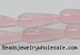 CRQ63 15.5 inches 10*30mm teardrop natural rose quartz beads wholesale