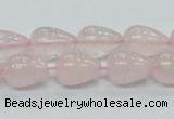 CRQ64 15.5 inches 10*14mm teardrop natural rose quartz beads wholesale