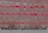 CRQ680 15.5 inches 4*6mm rondelle rose quartz beads wholesale