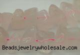 CRQ700 15.5 inches 8*12mm - 10*15mm rose quartz chips beads