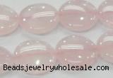 CRQ73 15.5 inches 20mm flat round natural rose quartz beads