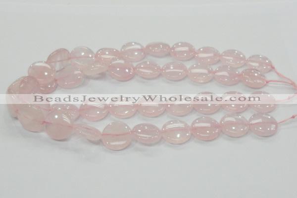 CRQ73 15.5 inches 20mm flat round natural rose quartz beads