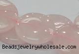 CRQ74 15.5 inches 30mm flat round natural rose quartz beads