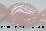 CRQ75 15.5 inches 40mm flat round natural rose quartz beads