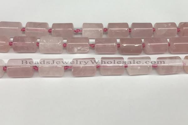 CRQ750 15.5 inches 13*18mm tube rose quartz beads wholesale