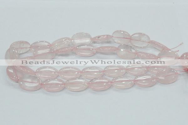 CRQ78 15.5 inches 13*25mm oval natural rose quartz beads wholesale