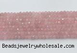 CRQ785 15.5 inches 5mm faceted round rose quartz beads wholesale