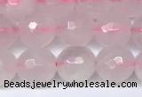 CRQ797 15.5 inches 8mm faceted round rose quartz gemstone beads