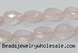 CRQ86 15.5 inches 10*14mm faceted teardrop natural rose quartz beads