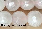 CRQ861 15 inches 8mm faceted round AB-color rose quartz beads