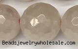 CRQ868 15 inches 12mm faceted round AB-color rose quartz beads