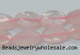 CRQ91 15.5 inches 13*18mm faceted oval natural rose quartz beads