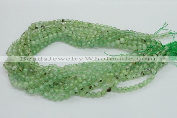 CRU100 15.5 inches 6mm round green rutilated quartz beads wholesale