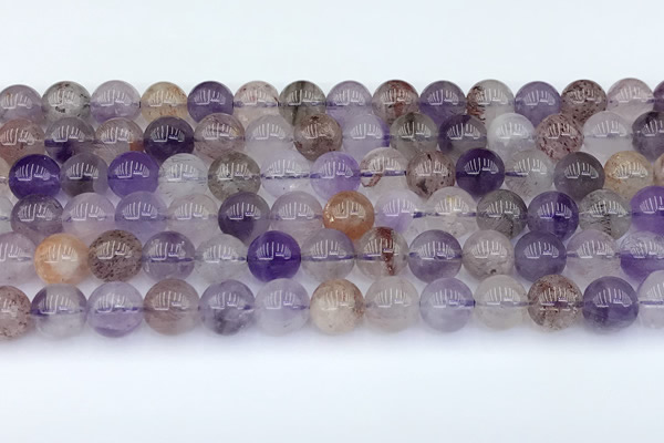 CRU1013 15.5 inches 8mm round mixed rutilated quartz beads