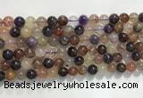 CRU1031 15.5 inches 8mm round mixed rutilated quartz beads wholesale