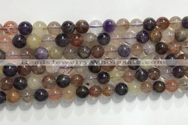 CRU1031 15.5 inches 8mm round mixed rutilated quartz beads wholesale