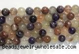 CRU1033 15.5 inches 12mm round mixed rutilated quartz beads wholesale