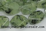 CRU112 15.5 inches 16*20mm faceted freefrom green rutilated quartz beads