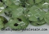 CRU115 15.5 inches 18*25mm faceted oval green rutilated quartz beads