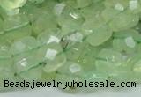 CRU120 15.5 inches 10*10mm faceted square green rutilated quartz beads