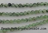 CRU145 15.5 inches 4mm round green rutilated quartz beads