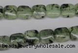 CRU195 15.5 inches 10*10mm square green rutilated quartz beads