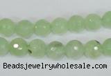 CRU202 15.5 inches 10mm faceted round green rutilated quartz beads